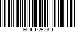 Código de barras (EAN, GTIN, SKU, ISBN): '9580007252899'