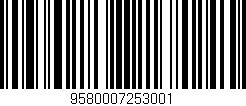 Código de barras (EAN, GTIN, SKU, ISBN): '9580007253001'