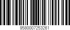 Código de barras (EAN, GTIN, SKU, ISBN): '9580007253261'