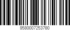 Código de barras (EAN, GTIN, SKU, ISBN): '9580007253780'