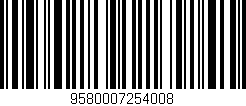 Código de barras (EAN, GTIN, SKU, ISBN): '9580007254008'