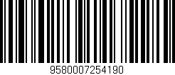 Código de barras (EAN, GTIN, SKU, ISBN): '9580007254190'