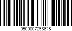 Código de barras (EAN, GTIN, SKU, ISBN): '9580007256675'