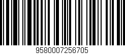 Código de barras (EAN, GTIN, SKU, ISBN): '9580007256705'