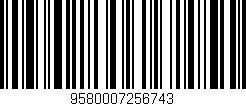 Código de barras (EAN, GTIN, SKU, ISBN): '9580007256743'