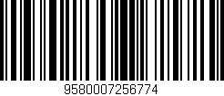 Código de barras (EAN, GTIN, SKU, ISBN): '9580007256774'