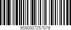 Código de barras (EAN, GTIN, SKU, ISBN): '9580007257078'