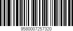 Código de barras (EAN, GTIN, SKU, ISBN): '9580007257320'