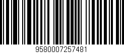 Código de barras (EAN, GTIN, SKU, ISBN): '9580007257481'