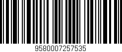 Código de barras (EAN, GTIN, SKU, ISBN): '9580007257535'