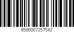 Código de barras (EAN, GTIN, SKU, ISBN): '9580007257542'