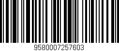 Código de barras (EAN, GTIN, SKU, ISBN): '9580007257603'