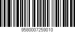 Código de barras (EAN, GTIN, SKU, ISBN): '9580007259010'