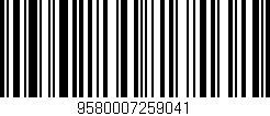 Código de barras (EAN, GTIN, SKU, ISBN): '9580007259041'