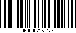 Código de barras (EAN, GTIN, SKU, ISBN): '9580007259126'