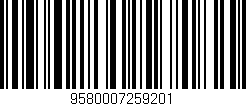 Código de barras (EAN, GTIN, SKU, ISBN): '9580007259201'