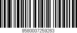 Código de barras (EAN, GTIN, SKU, ISBN): '9580007259263'