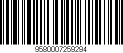 Código de barras (EAN, GTIN, SKU, ISBN): '9580007259294'
