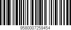 Código de barras (EAN, GTIN, SKU, ISBN): '9580007259454'