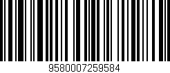 Código de barras (EAN, GTIN, SKU, ISBN): '9580007259584'