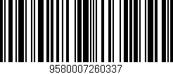 Código de barras (EAN, GTIN, SKU, ISBN): '9580007260337'