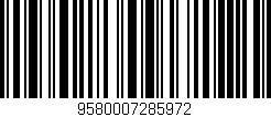 Código de barras (EAN, GTIN, SKU, ISBN): '9580007285972'
