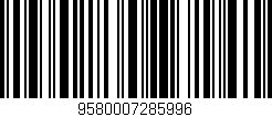 Código de barras (EAN, GTIN, SKU, ISBN): '9580007285996'