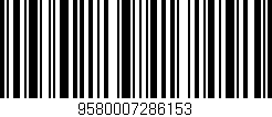 Código de barras (EAN, GTIN, SKU, ISBN): '9580007286153'