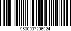 Código de barras (EAN, GTIN, SKU, ISBN): '9580007286924'