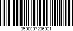 Código de barras (EAN, GTIN, SKU, ISBN): '9580007286931'