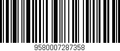 Código de barras (EAN, GTIN, SKU, ISBN): '9580007287358'