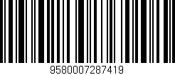 Código de barras (EAN, GTIN, SKU, ISBN): '9580007287419'