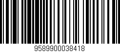 Código de barras (EAN, GTIN, SKU, ISBN): '9589900038418'