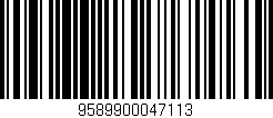 Código de barras (EAN, GTIN, SKU, ISBN): '9589900047113'