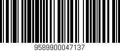 Código de barras (EAN, GTIN, SKU, ISBN): '9589900047137'