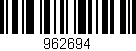 Código de barras (EAN, GTIN, SKU, ISBN): '962694'