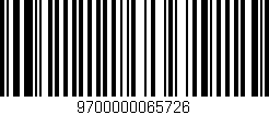 Código de barras (EAN, GTIN, SKU, ISBN): '9700000065726'