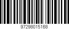 Código de barras (EAN, GTIN, SKU, ISBN): '97298015168'