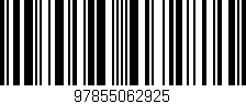 Código de barras (EAN, GTIN, SKU, ISBN): '97855062925'