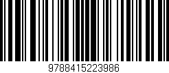 Código de barras (EAN, GTIN, SKU, ISBN): '9788415223986'