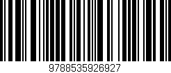 Código de barras (EAN, GTIN, SKU, ISBN): '9788535926927'
