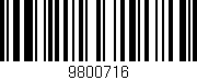 Código de barras (EAN, GTIN, SKU, ISBN): '9800716'