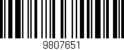 Código de barras (EAN, GTIN, SKU, ISBN): '9807651'