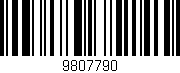 Código de barras (EAN, GTIN, SKU, ISBN): '9807790'
