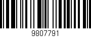 Código de barras (EAN, GTIN, SKU, ISBN): '9807791'