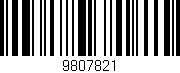 Código de barras (EAN, GTIN, SKU, ISBN): '9807821'