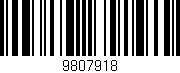 Código de barras (EAN, GTIN, SKU, ISBN): '9807918'