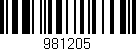 Código de barras (EAN, GTIN, SKU, ISBN): '981205'