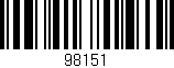 Código de barras (EAN, GTIN, SKU, ISBN): '98151'