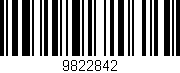 Código de barras (EAN, GTIN, SKU, ISBN): '9822842'